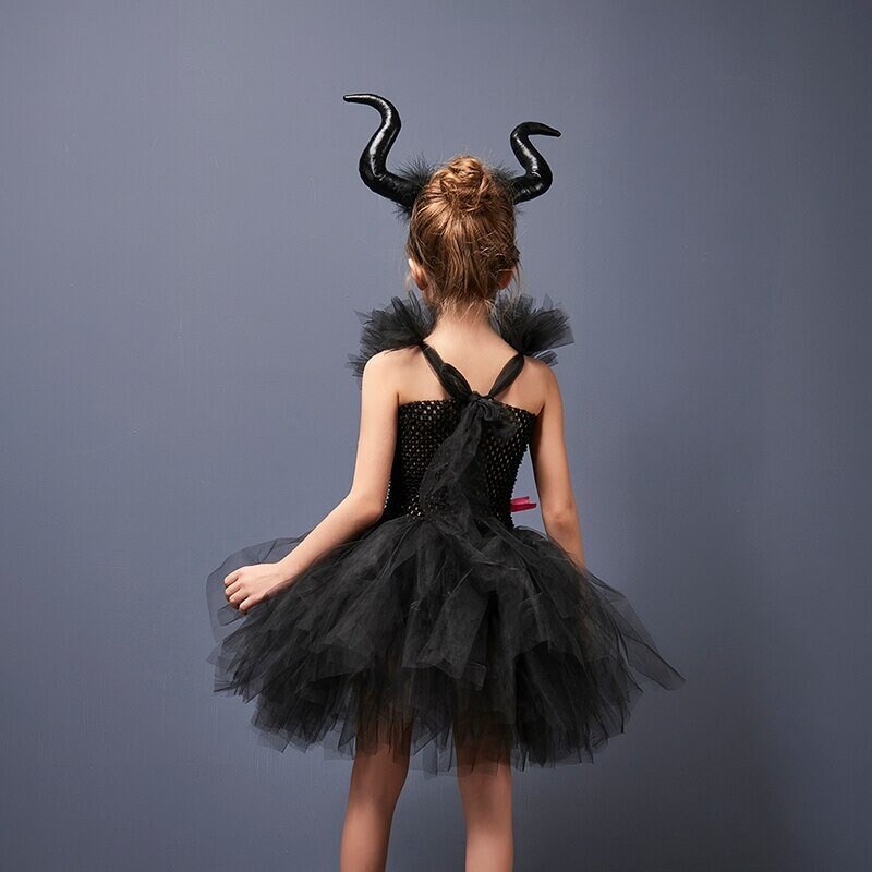 Girls Wicked Witch Tutu Dress Evil Queen Costume Kids Etsy UK