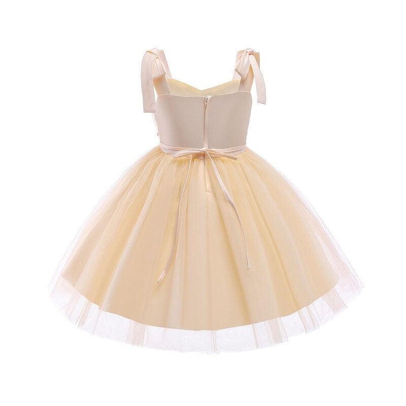 Baby Girls Cream Flower Girls Dress Kids Bridesmaid Cream Etsy UK