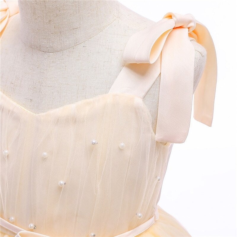 Baby Girls Cream Flower Girls Dress Kids Bridesmaid Cream Etsy UK