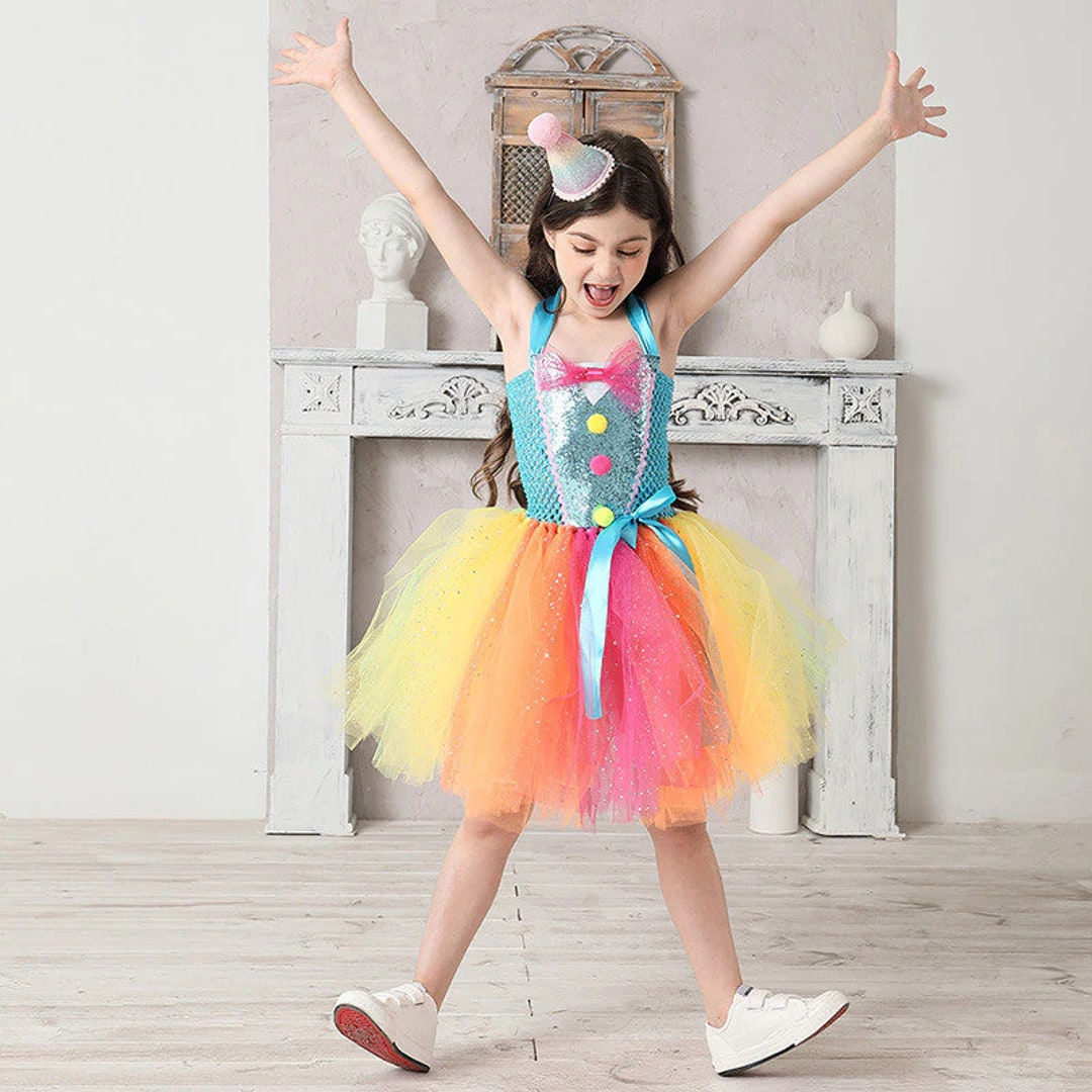 Licorne Lumineuse Fille Robe Dété Mode LED Enfants Halloween