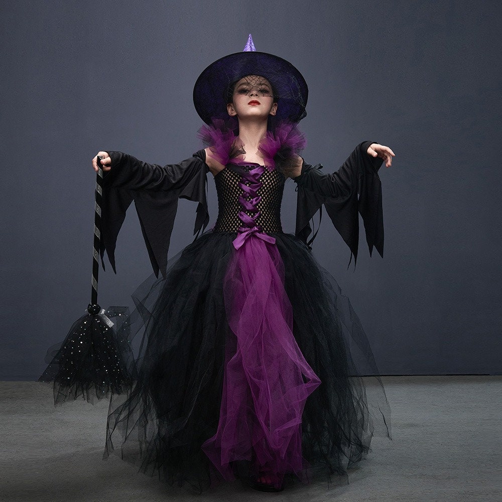 Purple and sale black witch costume