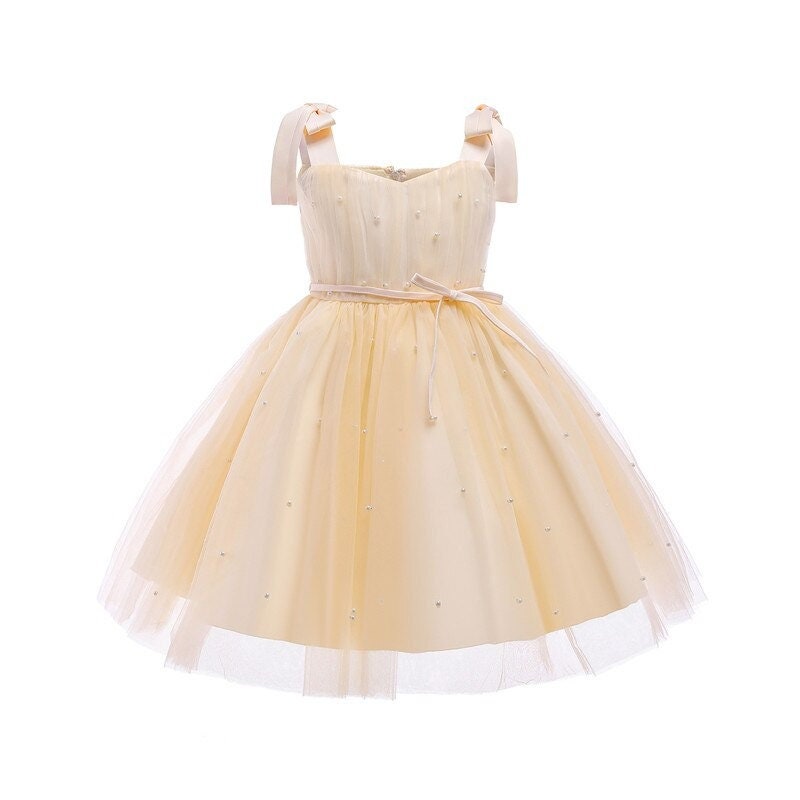Baby Girls Cream Flower Girls Dress Kids Bridesmaid Cream Etsy UK