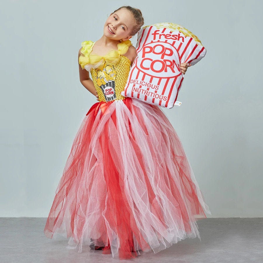 Popcorn Costume For Teens and Women, Popcorn Shirt, Popcorn Skirt, Food  Popcorn Outfit, Movie Theater Halloween Costumes, Carnival Costume -   México