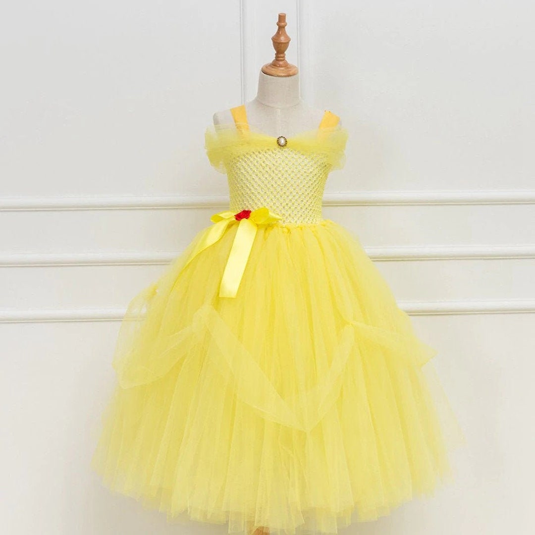 Girls Yellow Princess Tutu Dress Handmade Tutu Dress - Etsy