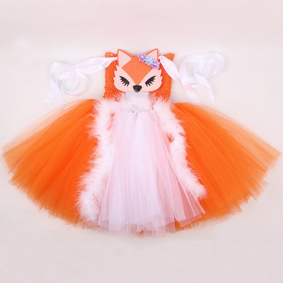 Costume da volpe bianca e arancione per bambini Costume da animale