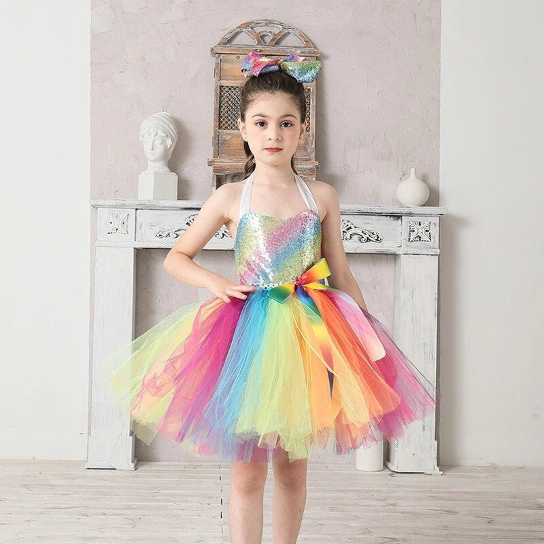 ZRFNFMA Robe de danse pour enfant - Tutu - Rose - 160 cm 