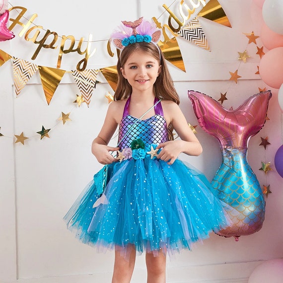 Girls Starfish Shell Mermaid Tutu Dress Kids Mermaid Costume - Etsy Girls Starfish Shell Mermaid Tutu Dress Kids Mermaid Costume - Etsy