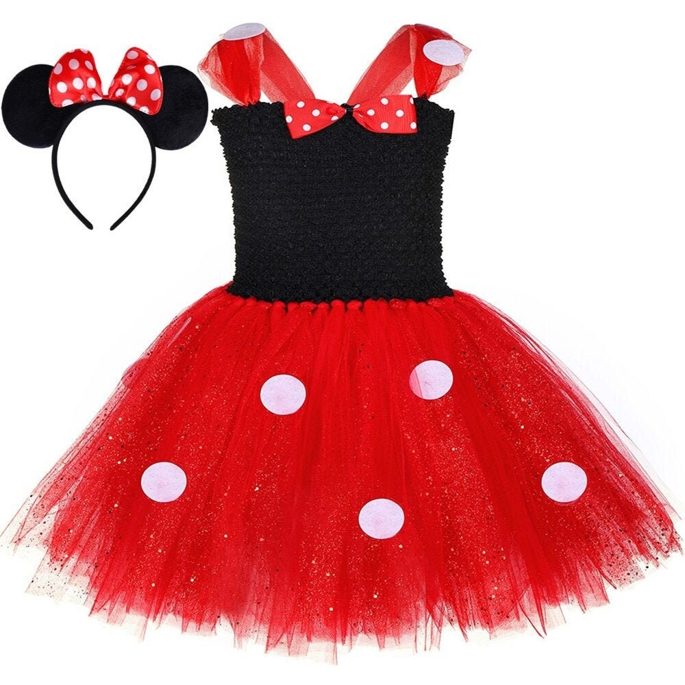 Robe bébé 1er premier anniversaire souris Minnie casse-tête jupe tutu tenue  ZG8