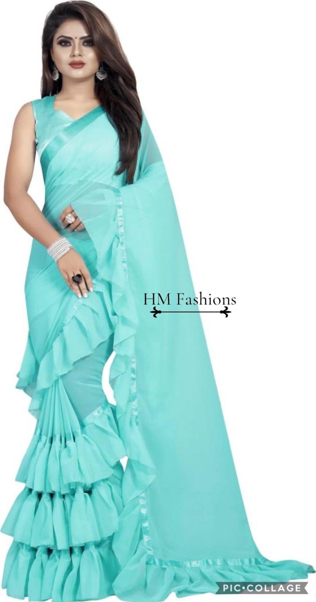 Ruffle Saree - Etsy