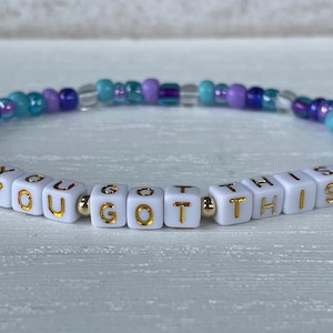 PUEDES ESTA Pulsera #1 / Pulsera apilable hecha a mano / Joyería motivacional, inspiradora y apilable personalizada - Regalo empoderador