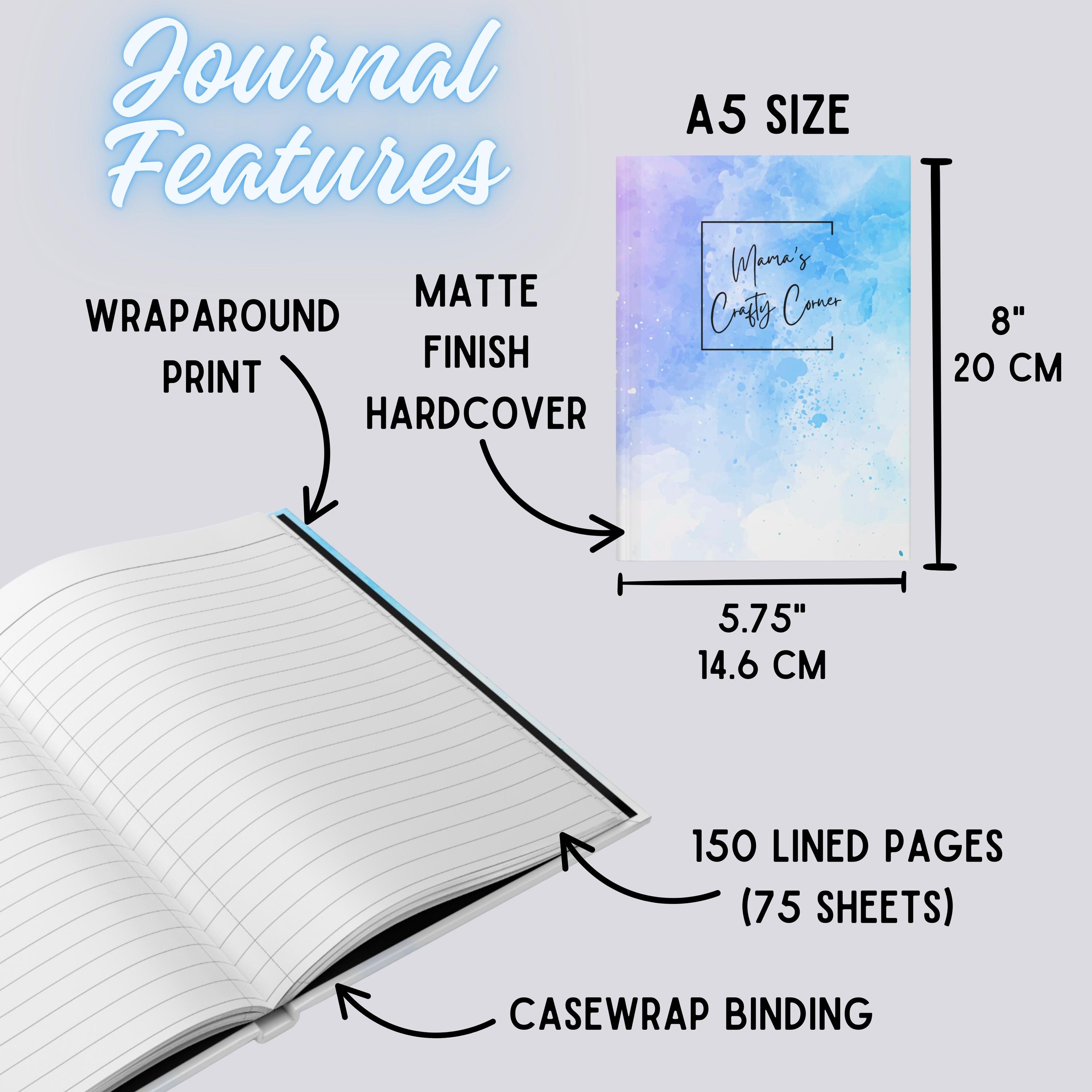 Journal Shell Case Hardcover Journal Matte - Shells #2 - Perforated Pages - Personalized ...