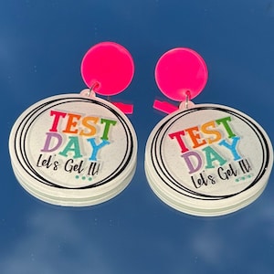 Test Day earrings, Testing grades, Teacher earrings, Teacher appreciation gift, Gift for teachers, Test day do your best, Staar test earring