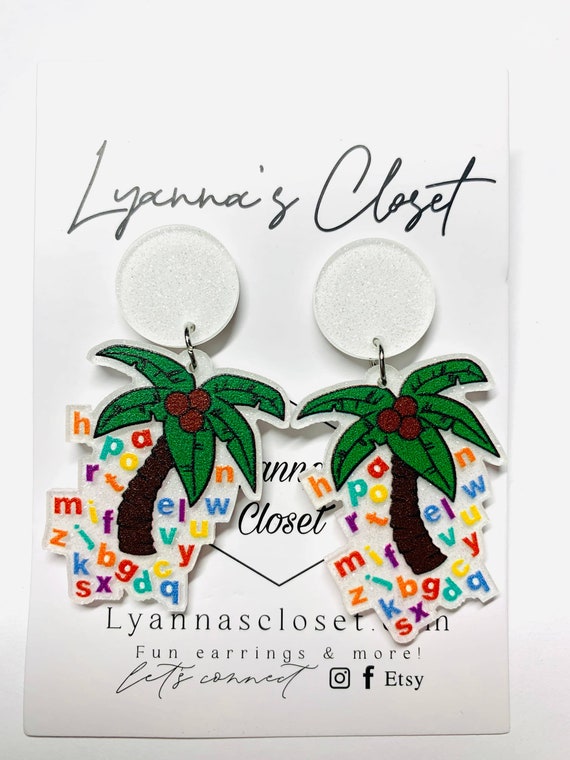 Tree Teacher Earrings/ Teacher Acrylic Earrings /teacher Etsy