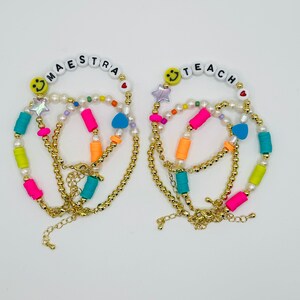 BOCHOI Bracciale Per Insegnanti BO-BC029P, Design ES, Regalo Originale - 2