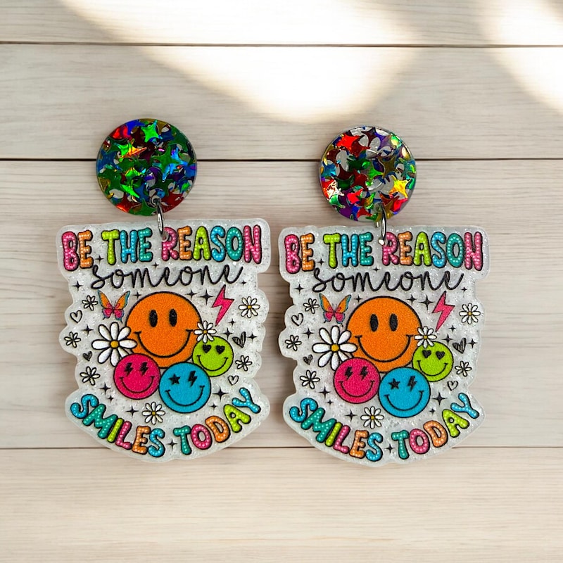 Fun Blue Ear Rings - Etsy