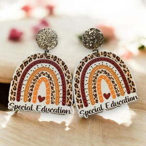 Special Education earrings Book earrings, Teacher earrings, Librarian earrings, Teacher appreciation gift, Teacher jewelry