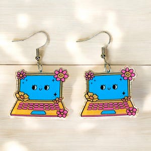 Laptop earrings, Computer earrings, Technology educator earrings, Gift for tech educator, Technology coach gift, Tech coach earrings