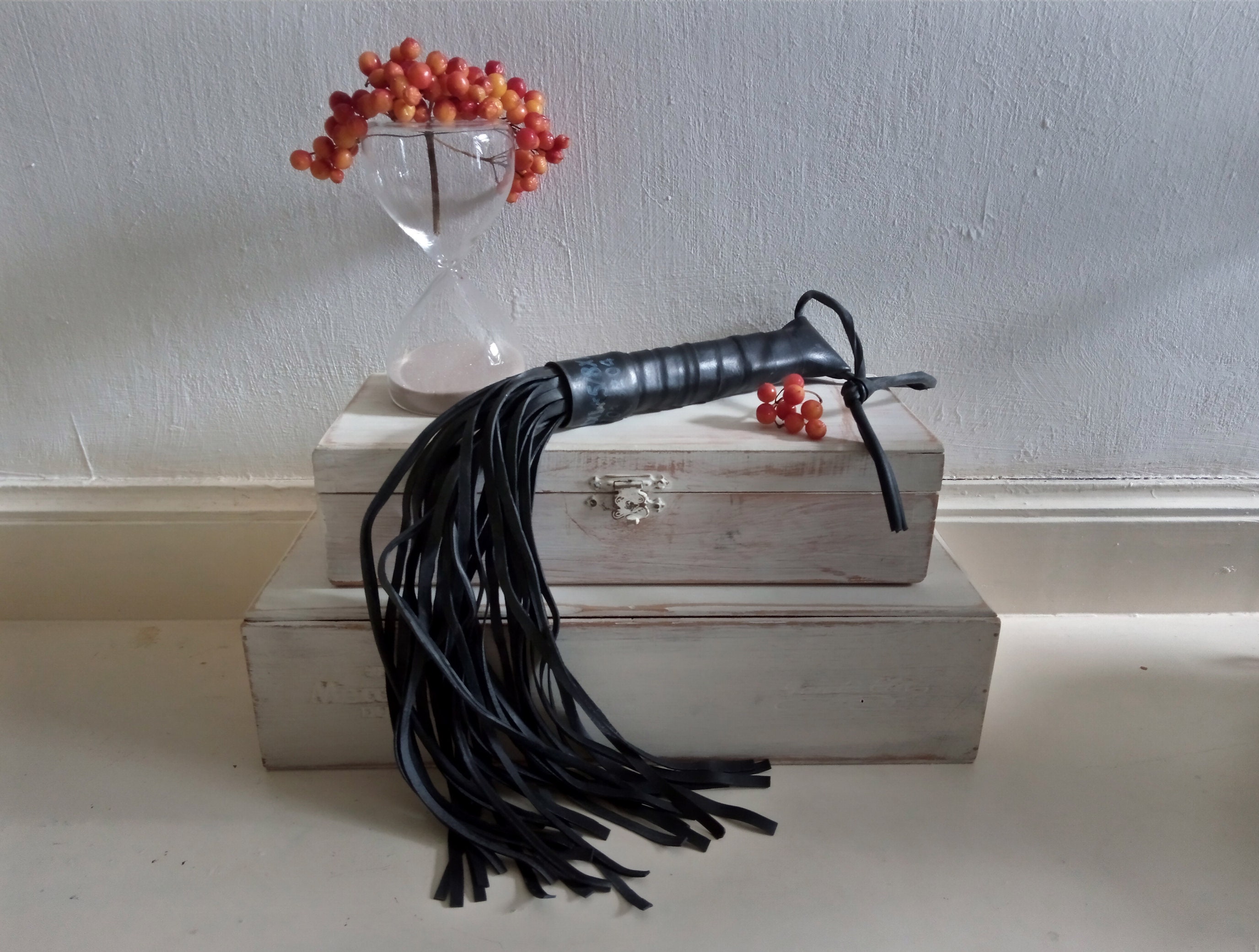 Rubber Flogger, Recycled Rubber, Spanking Toy, Vintage Industrial Look ...