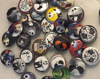 10pc  1" or 25mm in size. Pinbacks, flatbacks