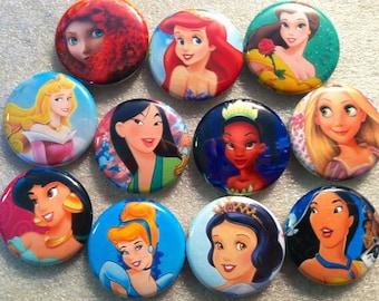 10pc 1" flatbacks. Pinbacks, flatbacks