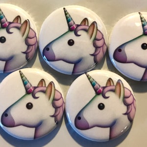 10pc Unicorn 1&quot; flatbacks. Pinbacks, flatbacks