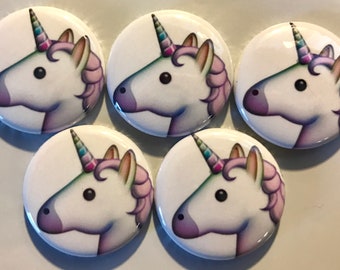 10pc Unicorn 1" flatbacks. Pinbacks, flatbacks