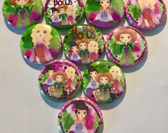 10pc 1" flatbacks. Pinbacks, flatbacks