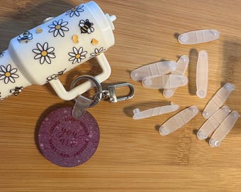 Keychain clasps, tabs, plastic snaps
