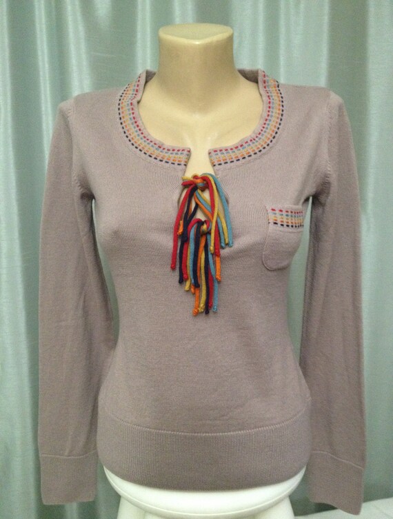 Slim Sweater Colored Drawstring Alpaca Cacharel si