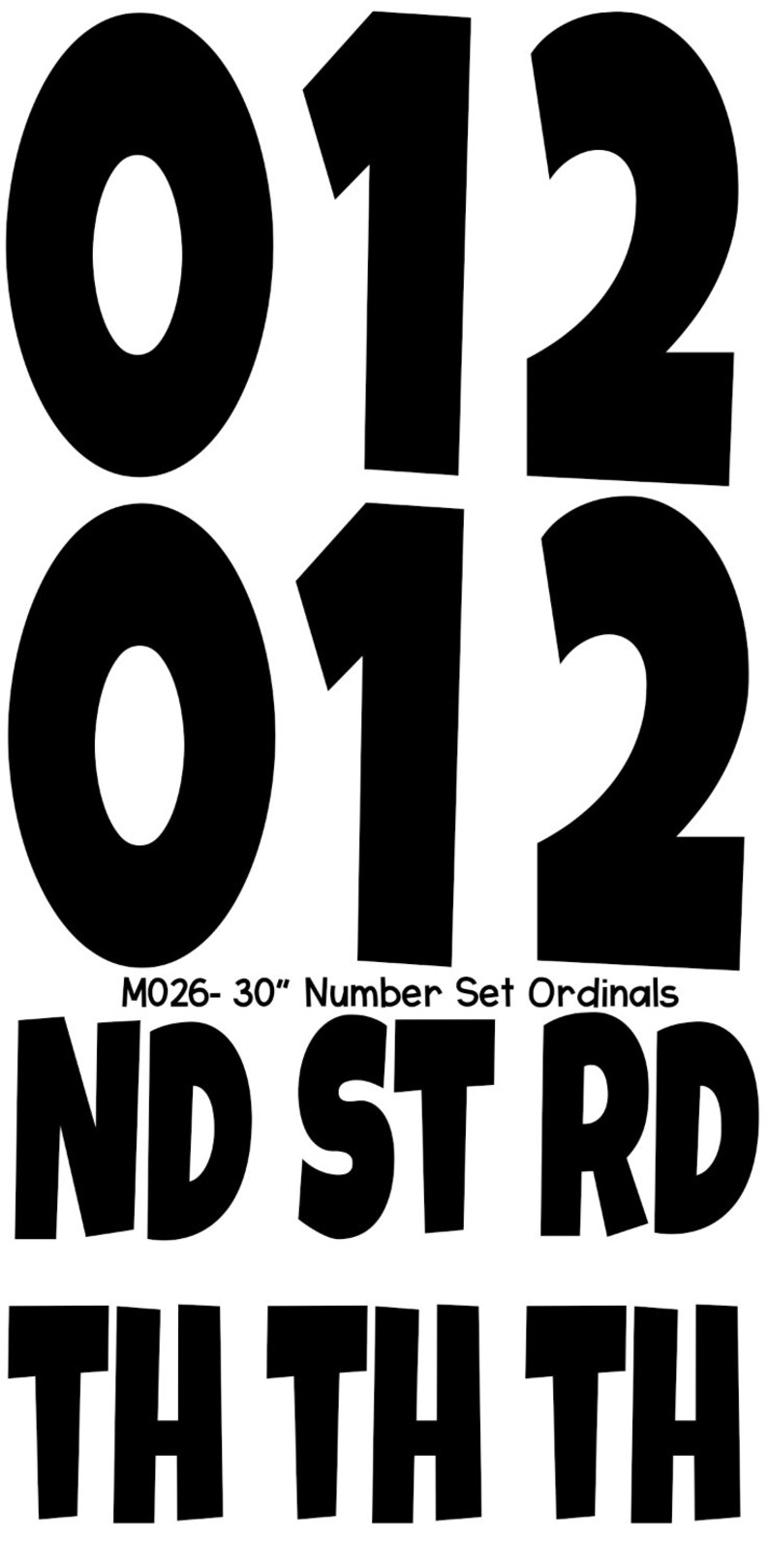 30 Inch Yard Card Number Set Etsy