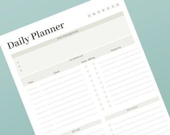 Planner for therapists | Counselor planner | Psychologist planner | Appointment planner| Undated daily planner page | Digital planner page