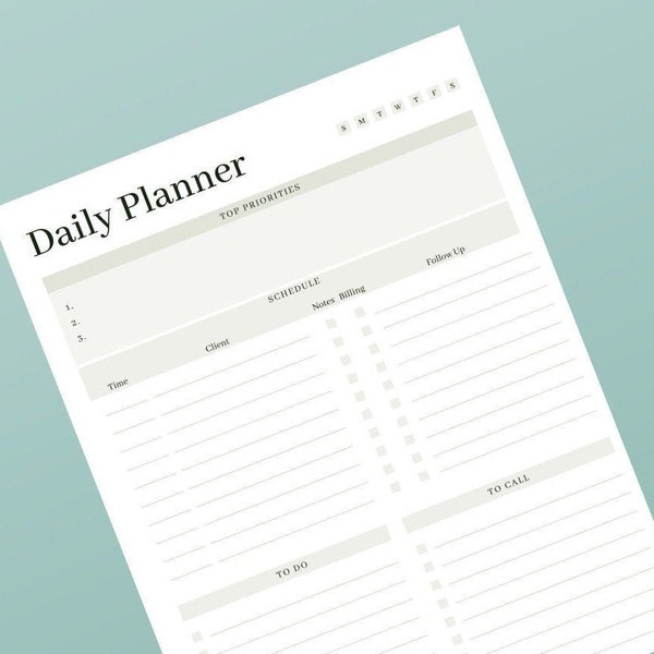 Planner for therapists | Counselor planner | Psychologist planner | Appointment planner| Undated daily planner page | Digital planner page