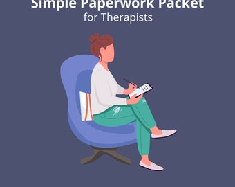 Simple Paperwork Packet for Therapists | Therapy Tools | Client Forms | Therapy Resources | Client Documentation | Therapist Forms |
