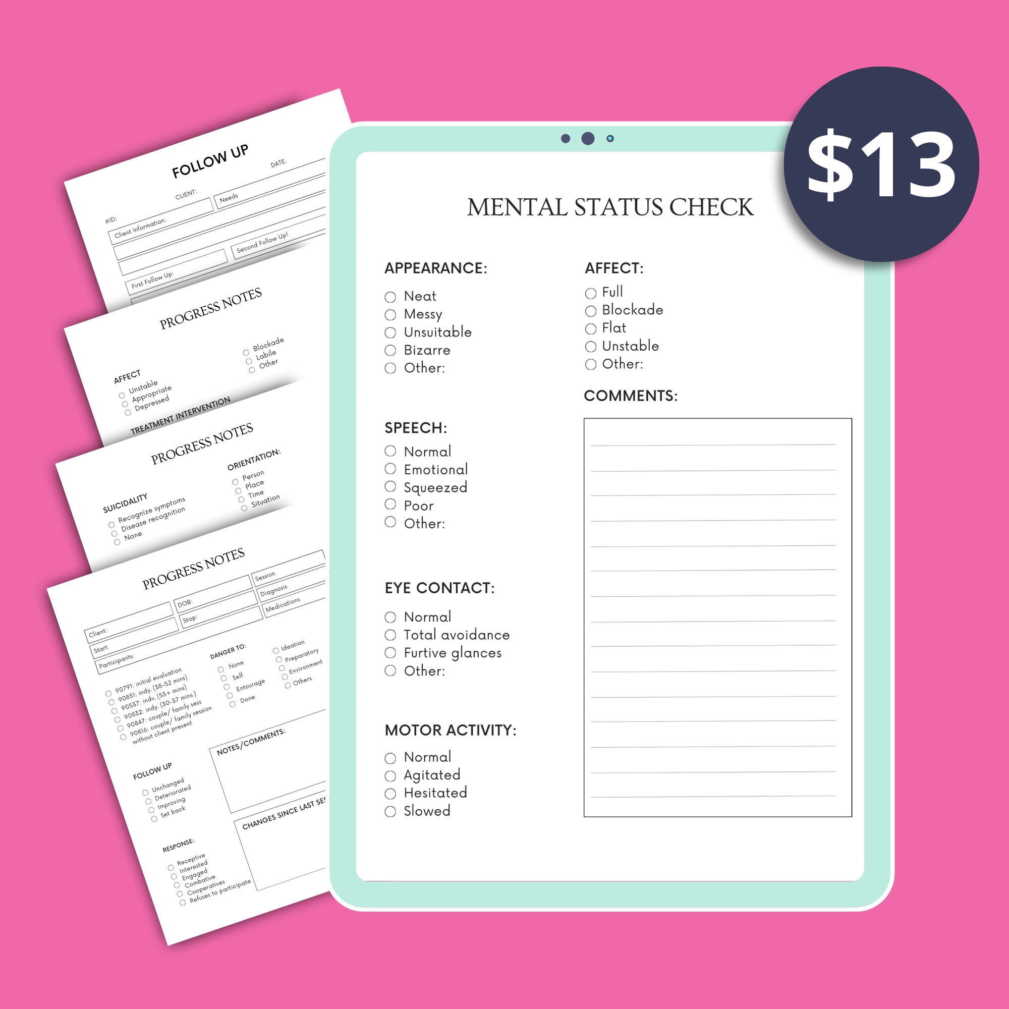 Simple Paperwork Packet for Therapists | Therapy Tools | Client Forms ...