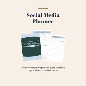 Social Media Planner for Small Business, Entrepreneur, etc. Download Digital Planner