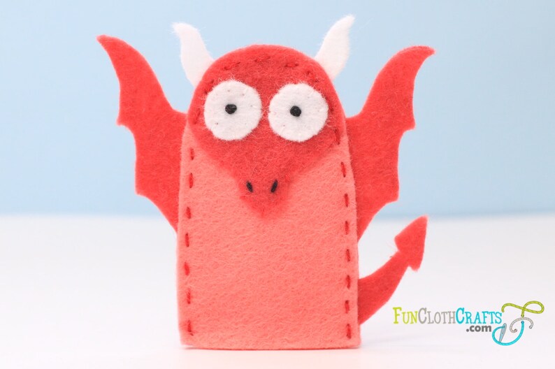 Dragon Finger Puppet Pattern Make You Own Dragons PDF - Etsy