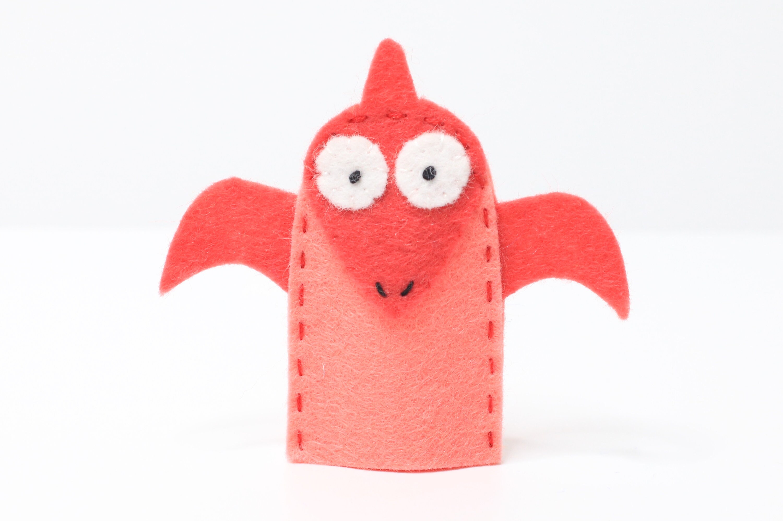 Cute Dinosaur Finger Puppet PDF Felt Pattern With SVG File Dinosaur