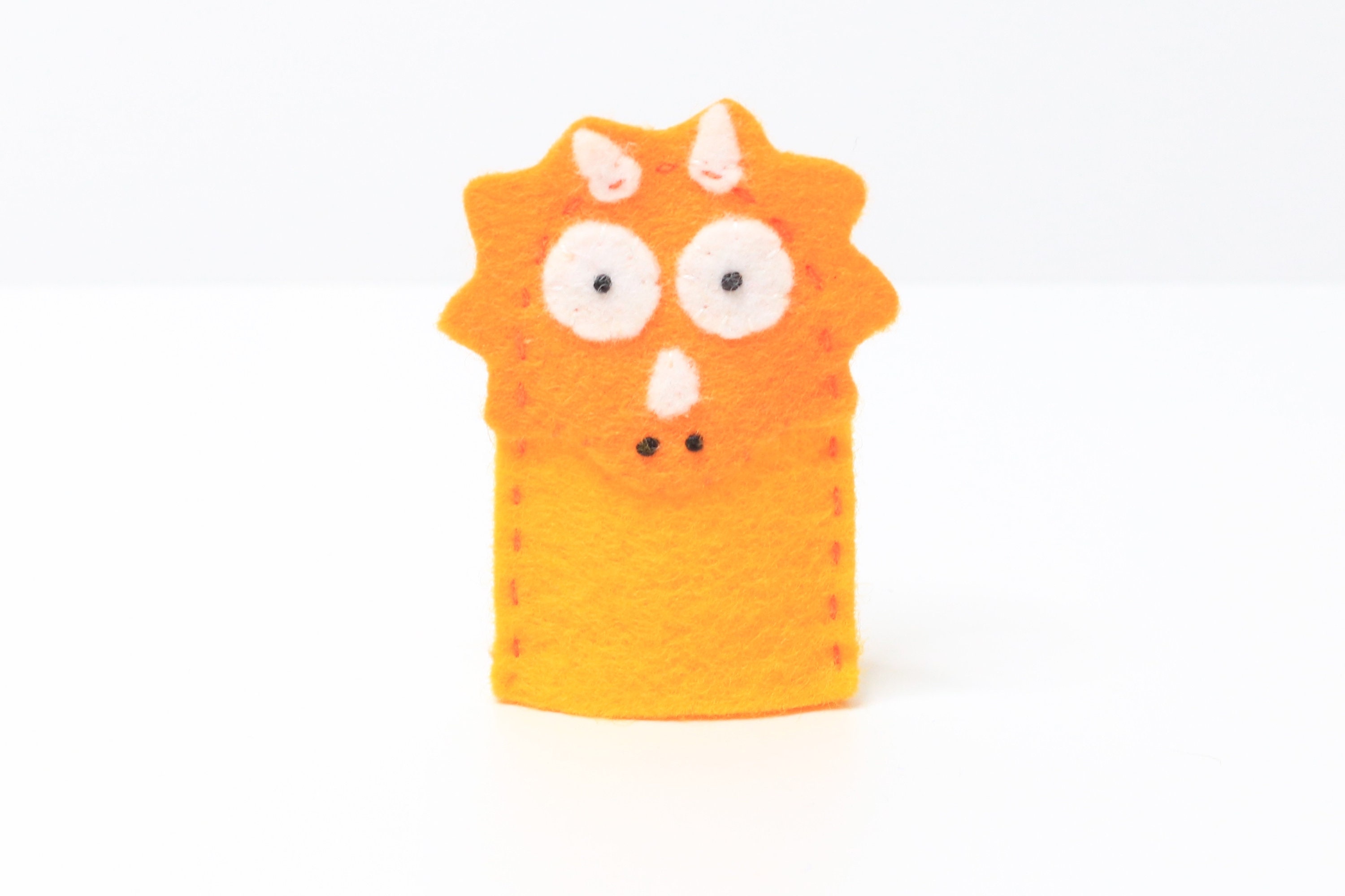 Cute Dinosaur Finger Puppet PDF Felt Pattern With SVG File Dinosaur