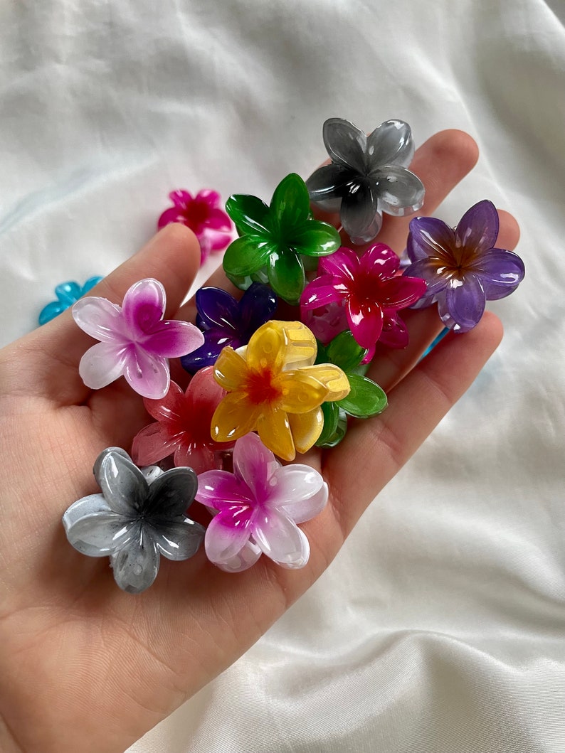 Haarspange Blume Mini Spange Flower Hairclaw Haarspange Haarclip Haarkralle I Lymoda I Mini Exotisch Sommer Bild 5