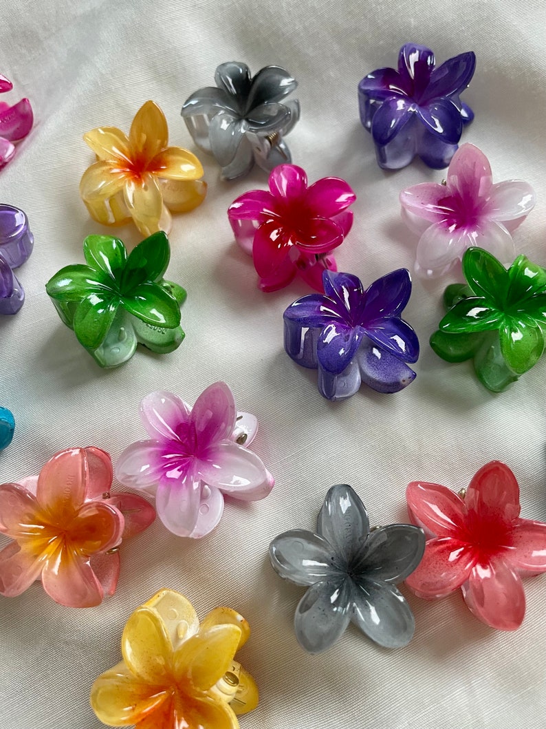 Haarspange Blume Mini Spange Flower Hairclaw Haarspange Haarclip Haarkralle I Lymoda I Mini Exotisch Sommer Bild 3