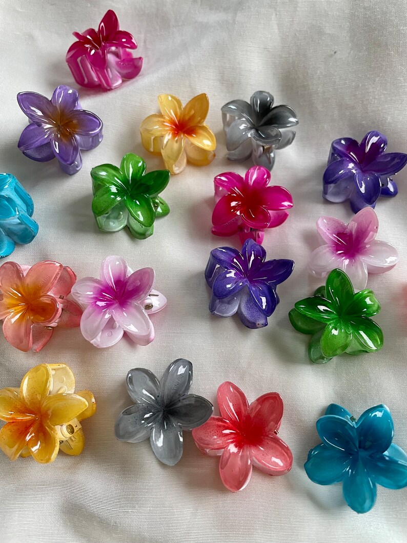 Haarspange Blume Mini Spange Flower Hairclaw Haarspange Haarclip Haarkralle I Lymoda I Mini Exotisch Sommer Bild 2