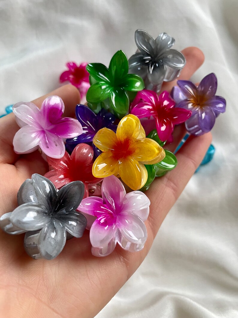 Haarspange Blume Mini Spange Flower Hairclaw Haarspange Haarclip Haarkralle I Lymoda I Mini Exotisch Sommer Bild 6