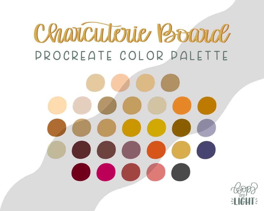 Charcuterie Board Color Palette Procreate Palette Etsy