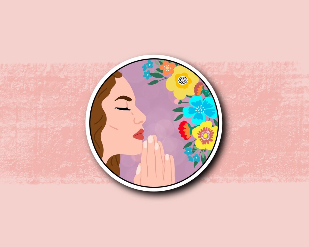 Floral Prayer Sticker Christian Sticker - Etsy