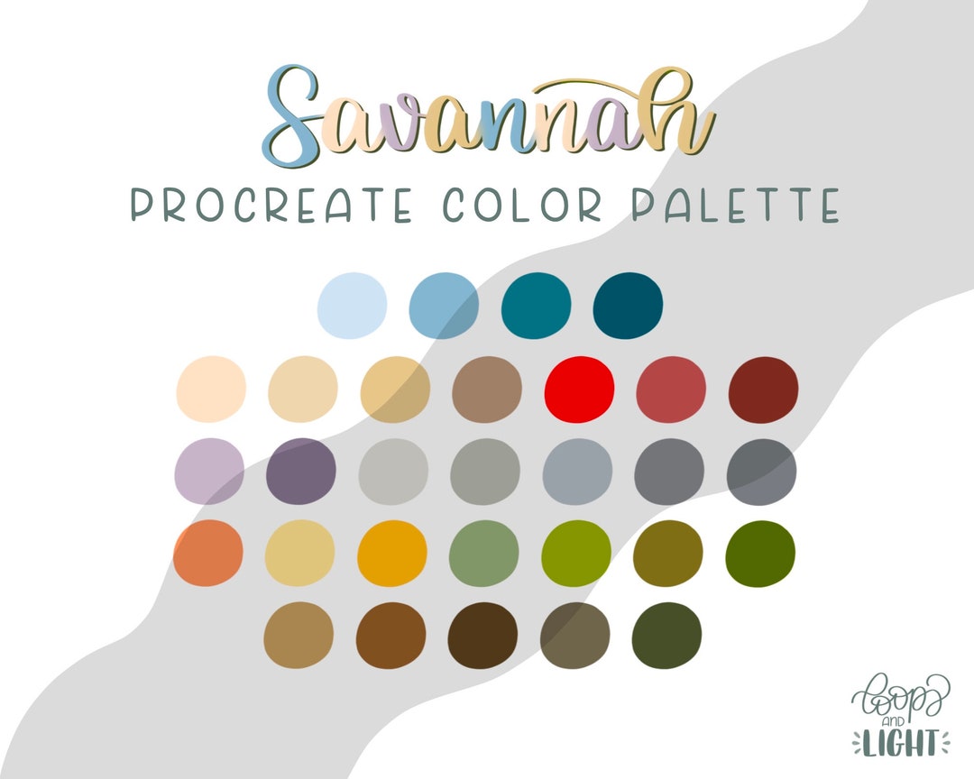 Savannah Color Palette Procreate Palette Etsy