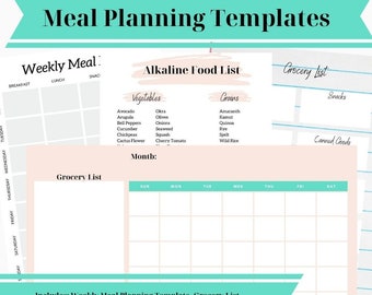 Weekly and Monthly Meal Planning Kit
