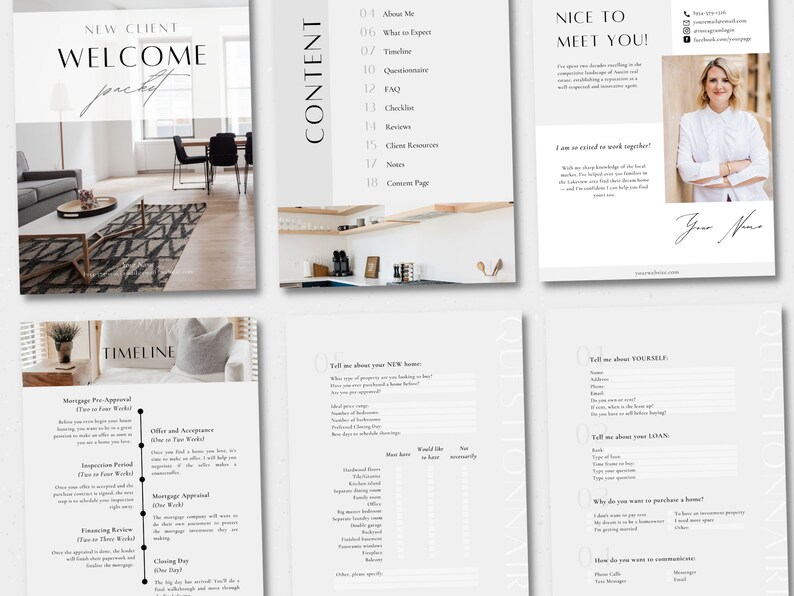 Real Estate Buyer Packet Real Estate Marketing New Etsy Canada