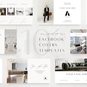 10 Facebook Cover Templates | real estate agent or mortgage broker marketing, Canva editable template for any business tax specialist lawyer