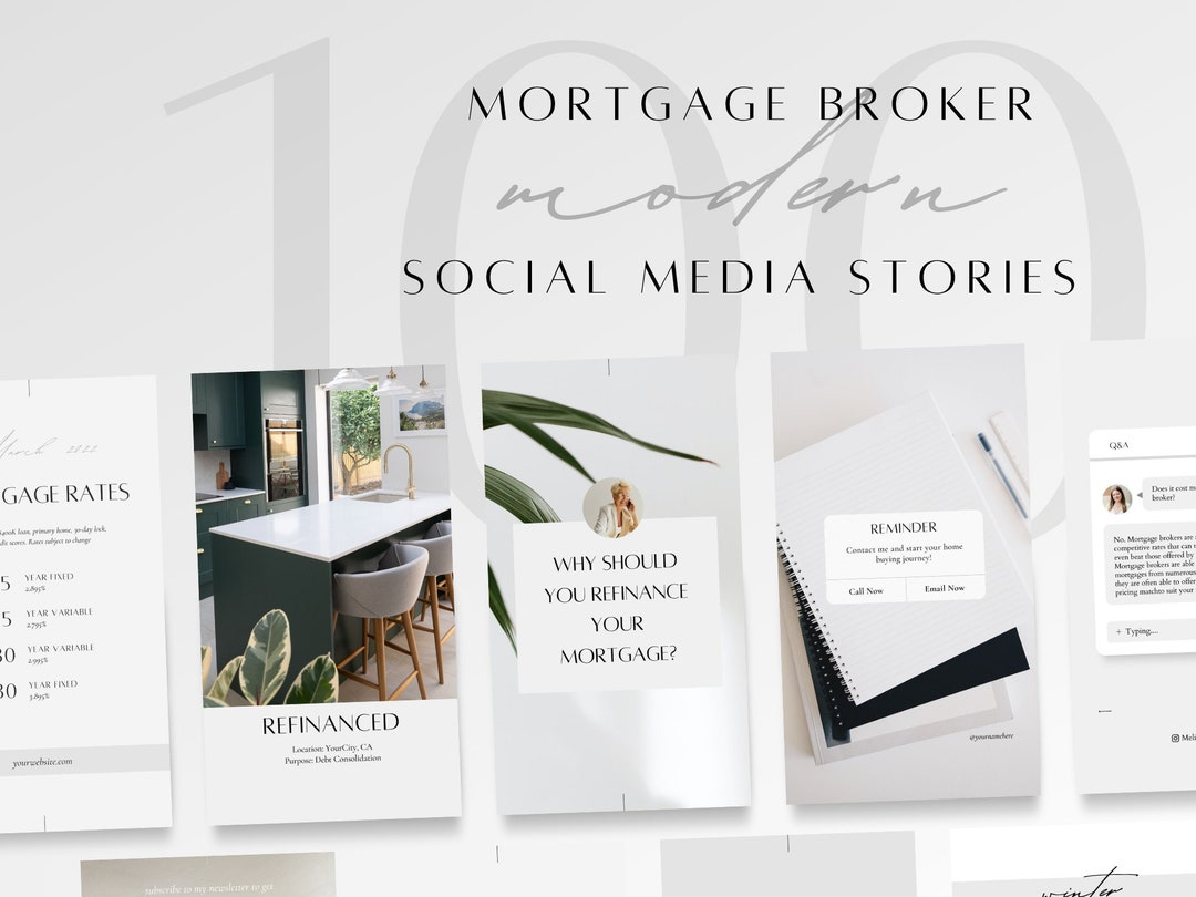 100 Mortgage Broker Social Media Stories Template Mortgage Lender