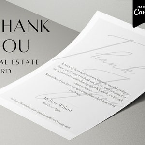 Dankeschön Postkarten Vorlage, 13x7 in | Framing Card, Maklergeschäftsmarketing, Mortgage Makler Danke, Editable Canva